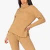Rib Knit Roll Neck Jumper & Legging Lounge Set