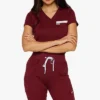 Two Pieces Design Short Sleeve & Pants Pullover with Side Pockets Set
