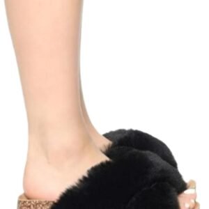 Soft Fur Slide Sandals