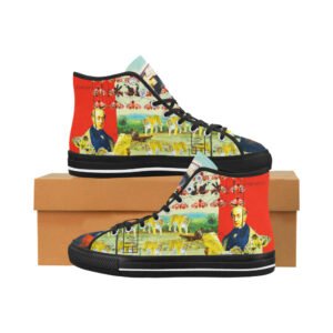 ACCORDING TO PLAN. Women's All Over Print Canvas Sneakers