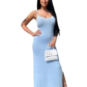 CAMI STRAP THIGH SPLIT MAXI DRESS