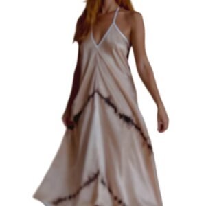 Altair Silk Halter Dress in Shibori