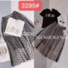 Chic Two Pieces T-Shirt with Polka Dot Tutu Skirt Sets