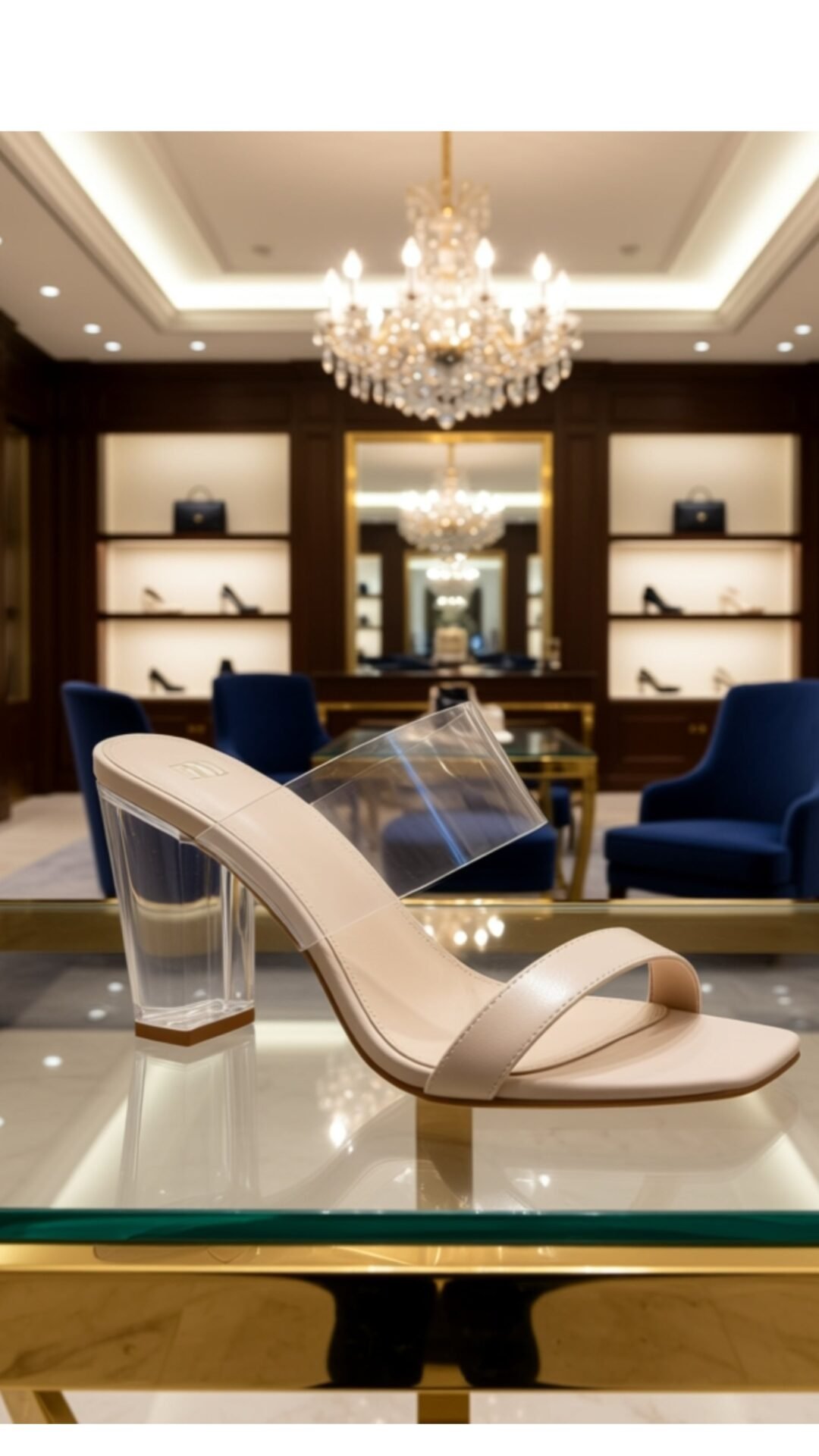 BP Naomi Clear Block Heel Sandal