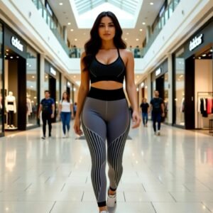 2 Piece Outfits for Women's - Seamless Ribbed Yoga Outfits Sports Bra and Leggings Set