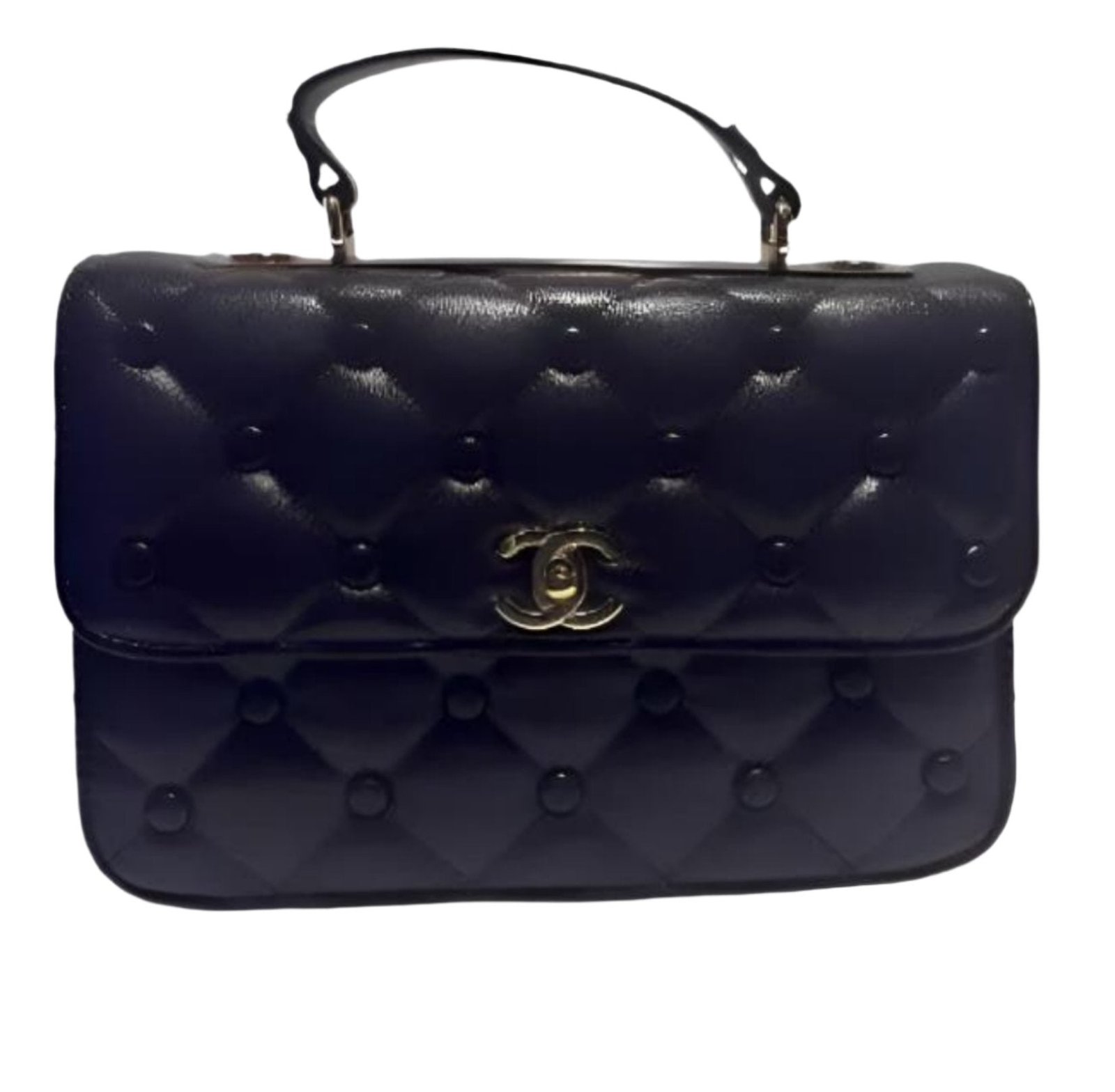Classic Flap with Top Handle Black Cross Body Bag