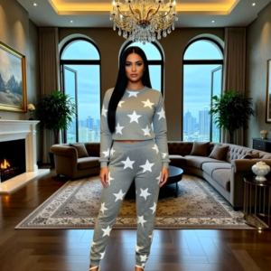 Jogger Lounge Set Star Print