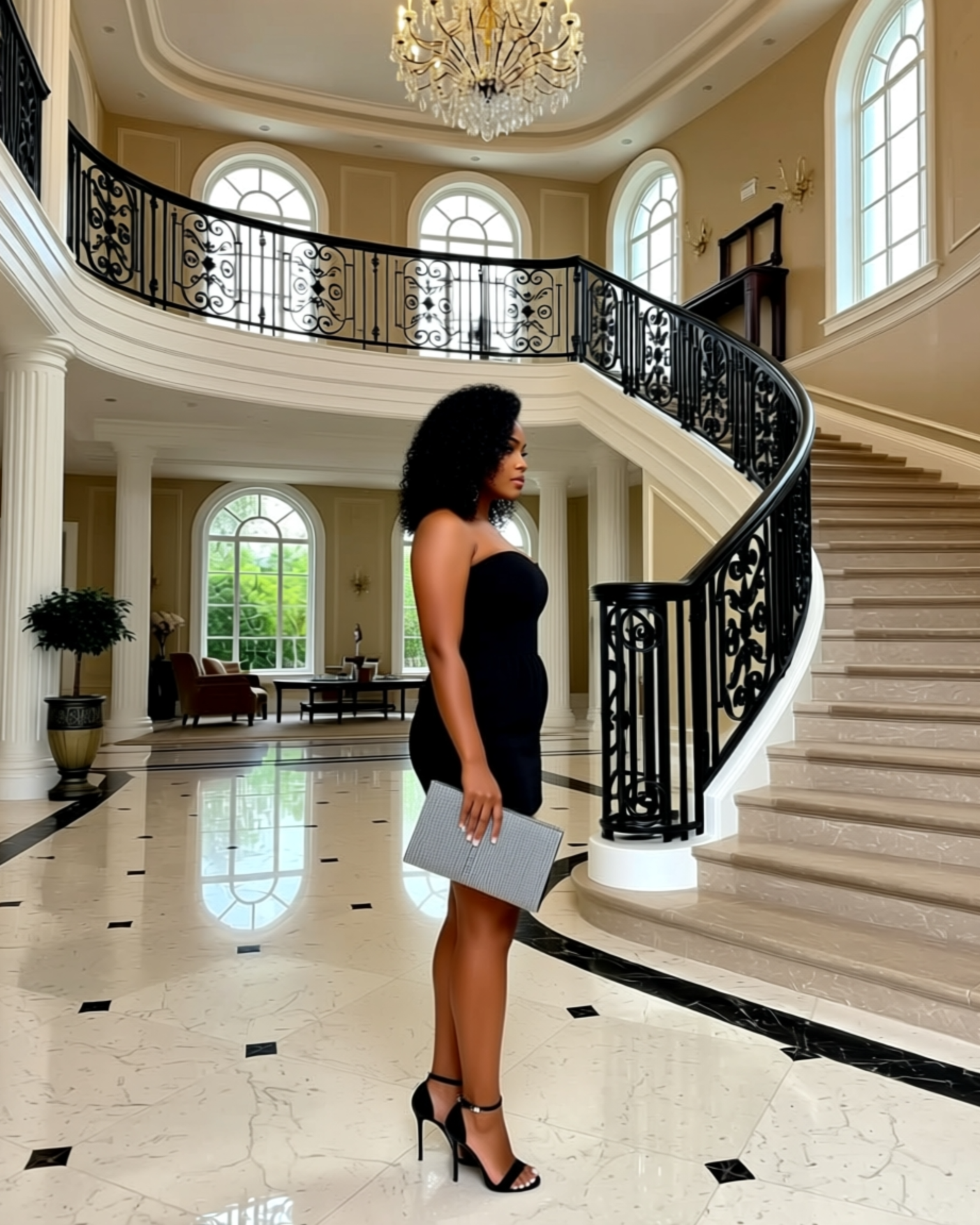 Women Chic Strapless Romper- Black